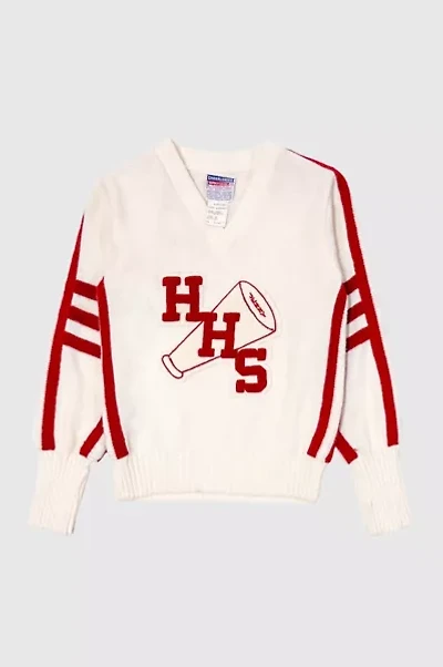Vintage 1970’s Varsity Cheerleading Chenille Patched Wool Sweater