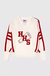 Vintage 1970’s Varsity Cheerleading Chenille Patched Wool Sweater