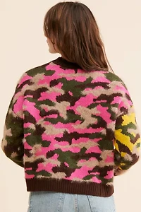 The Ragged Priest Camo Knit Sweater