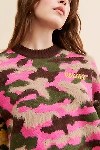 The Ragged Priest Camo Knit Sweater