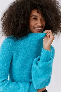 UO Avril Cropped Mock Neck Sweater