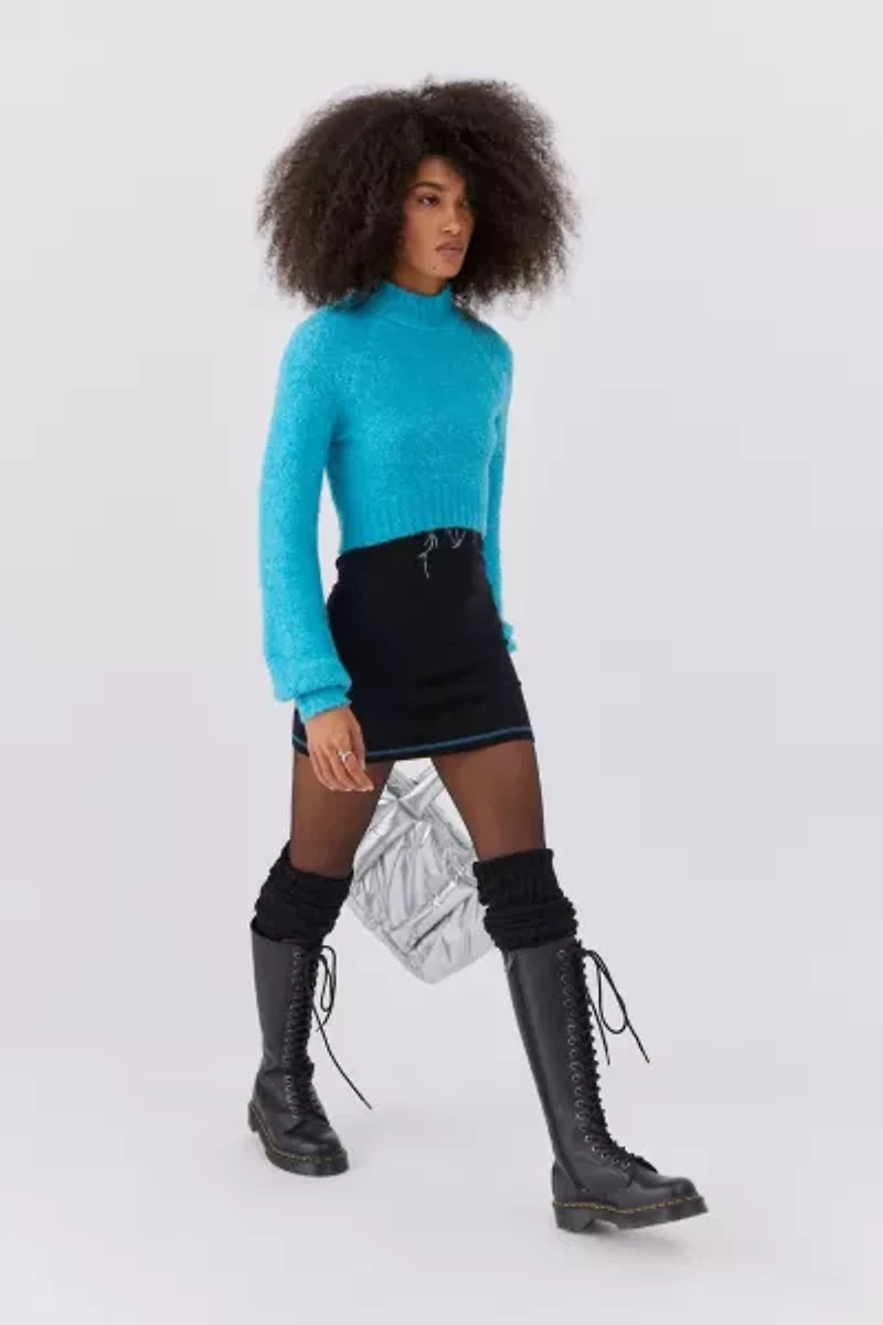 UO Avril Cropped Mock Neck Sweater