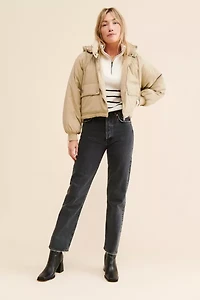 UO Rue Hooded Puffer Jacket