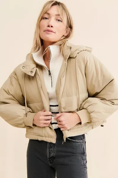 UO Rue Hooded Puffer Jacket