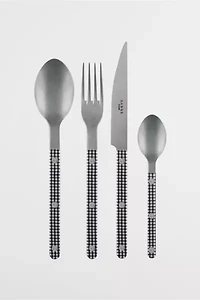 Sabre 4 Piece Bistrot Gingham Flatware Set