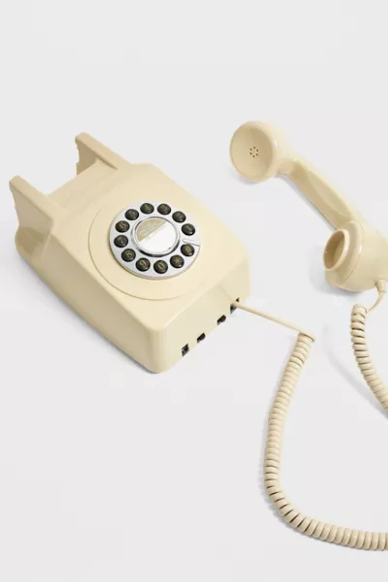 GPO 746 Retro Push Button Dial Landline Wall Mount Phone