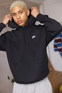 Nike Club Logo Fleece Pullover Hoodie Sweatshirt