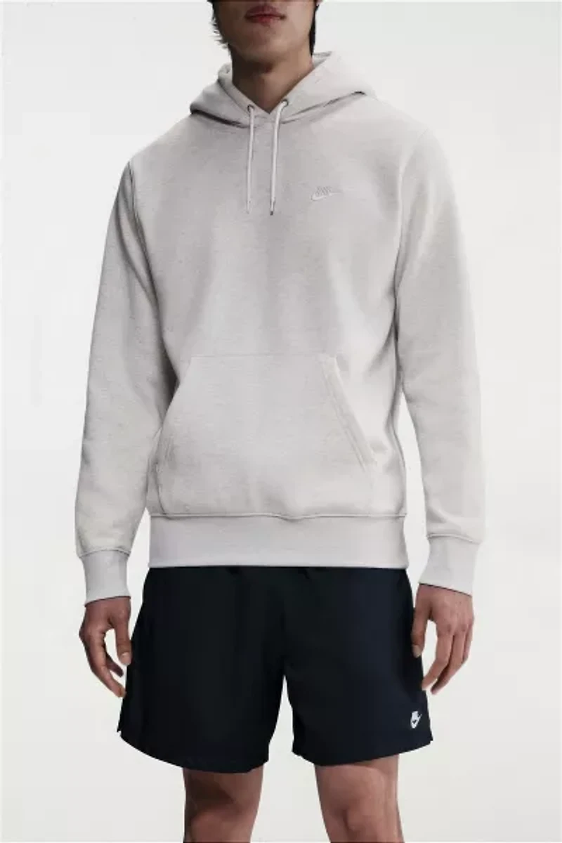 Nike Club Logo Fleece Pullover Hoodie Sweatshirt
