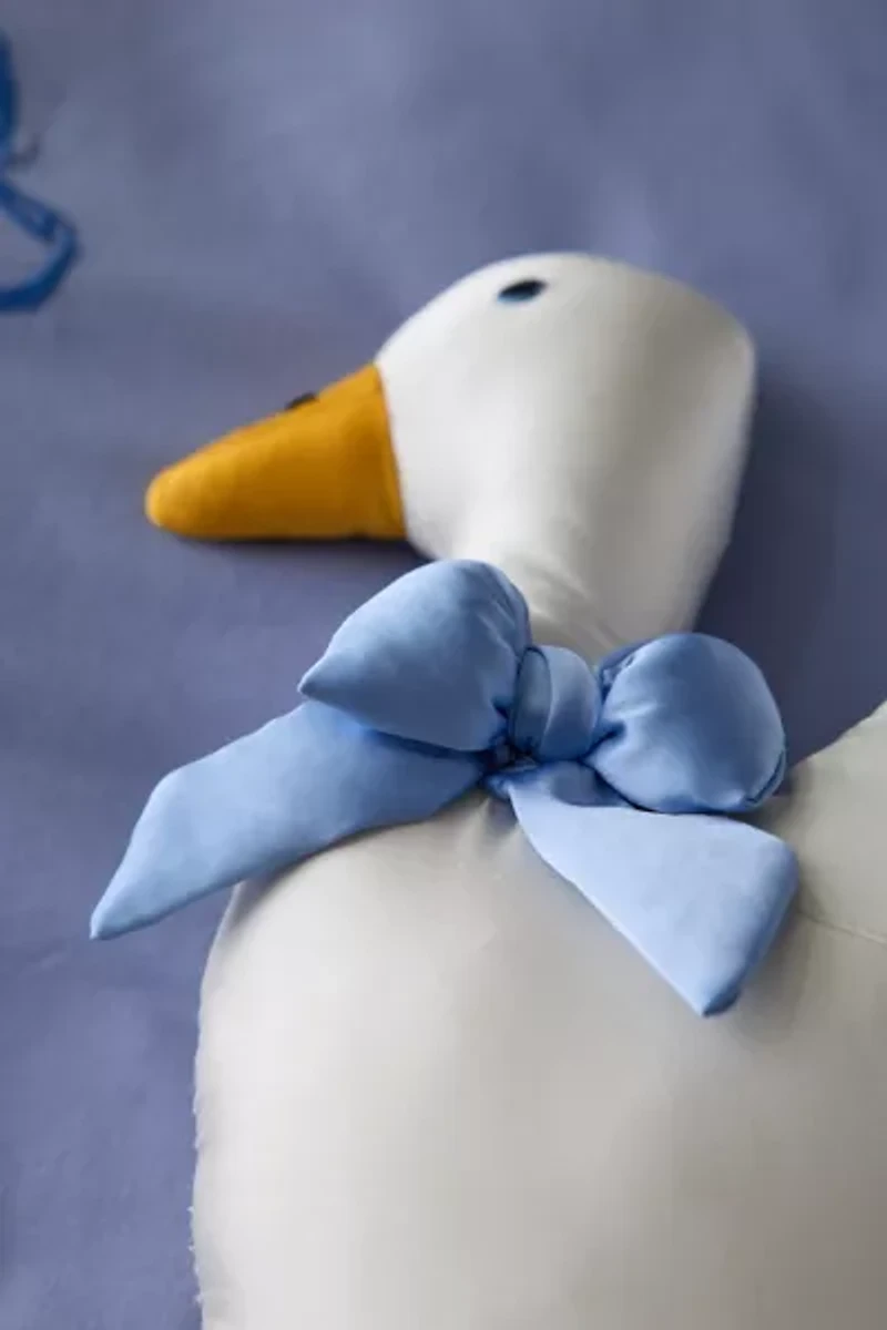 Goose Shaped Satin Throw Pillow