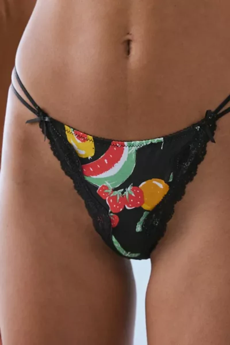 Out From Under Mia Strappy Lace-Trim Thong