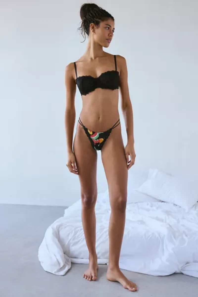 Out From Under Mia Strappy Lace-Trim Thong