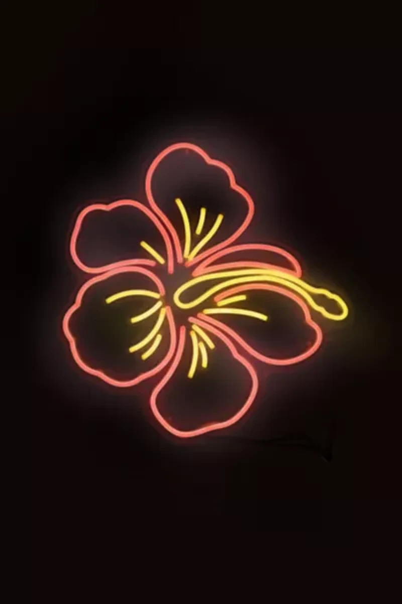 Echo Neon Hibiscus Flower Neon Sign