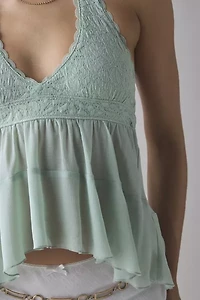 Kimchi Blue Lindsey Tiered Babydoll Halter Top2