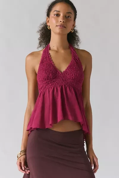 Kimchi Blue Lindsey Tiered Babydoll Halter Top