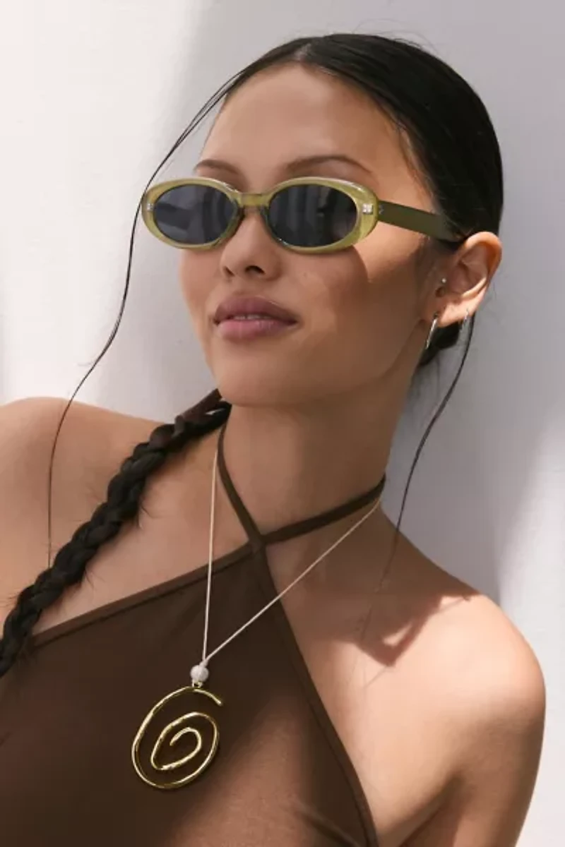 UO Essential Slim Oval Sunglasses