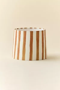 Watercolor Striped Woven Drum Lamp Shade