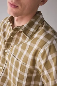 BDG Graphic Print Check Pattern Short Sleeve Shirt