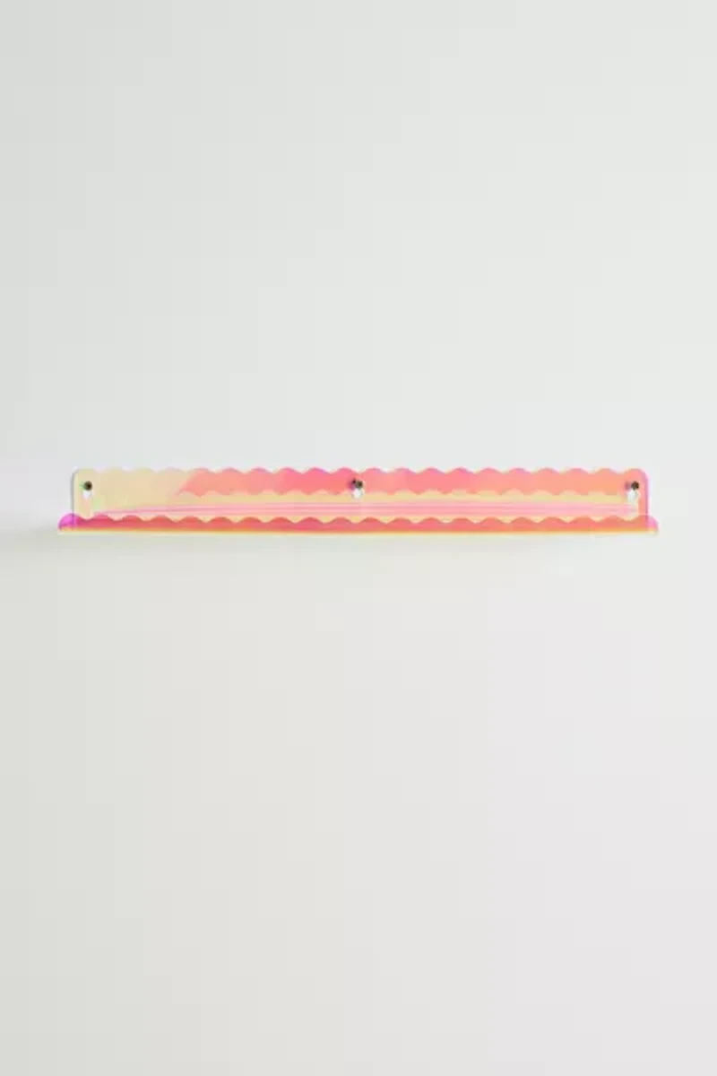 Wiggle Edge Acrylic Wall Shelf