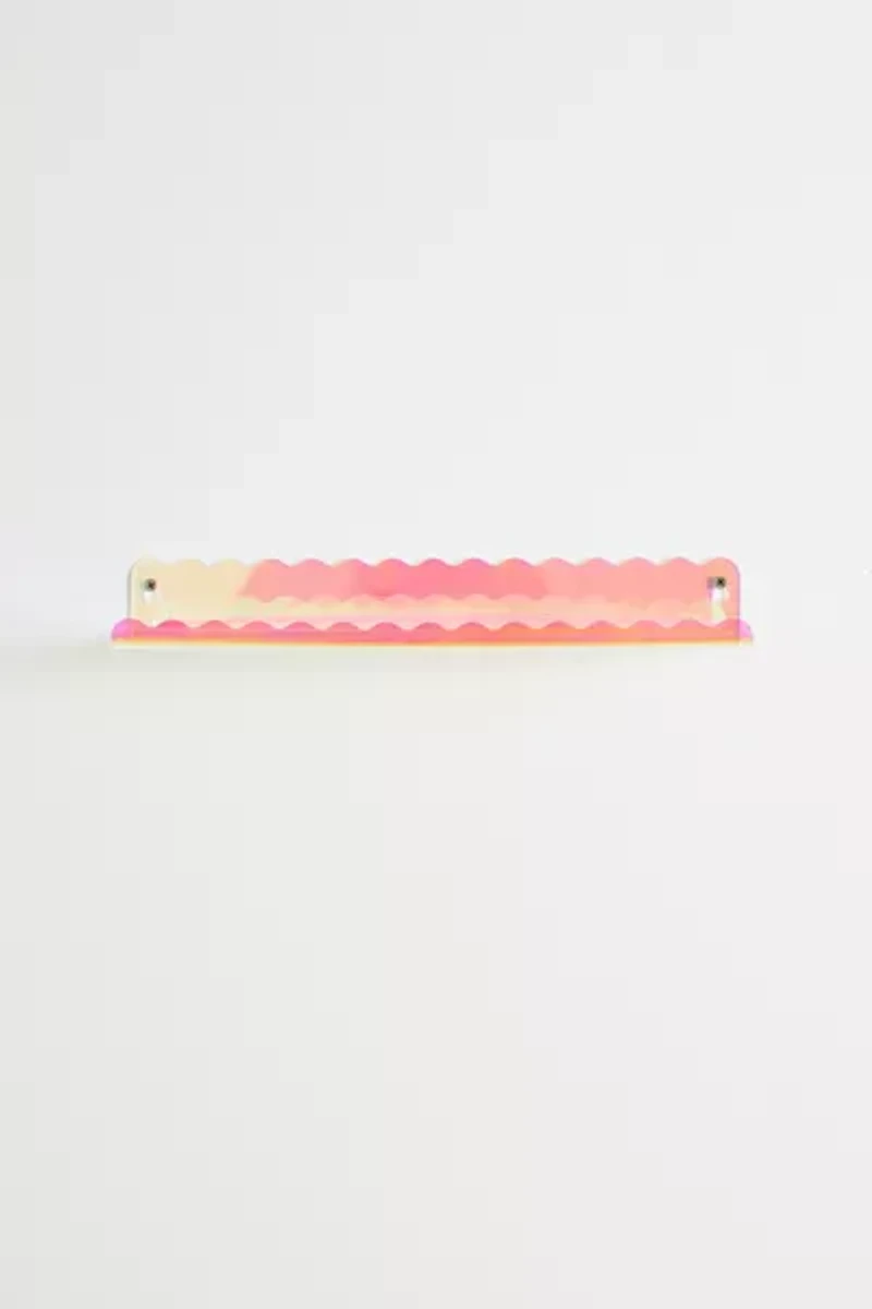 Wiggle Edge Acrylic Wall Shelf