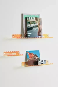 Wiggle Edge Acrylic Wall Shelf