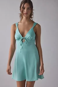 Kimchi Blue Brooke Keyhole Cutout Slip Mini Dress
