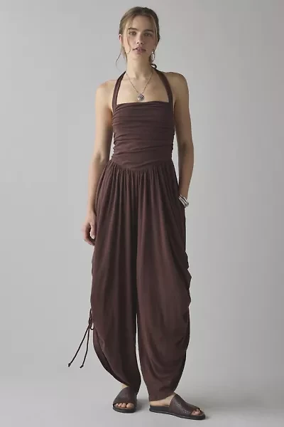 Out From Under Sunkissed Ruched Barrel Leg Jumpsuit