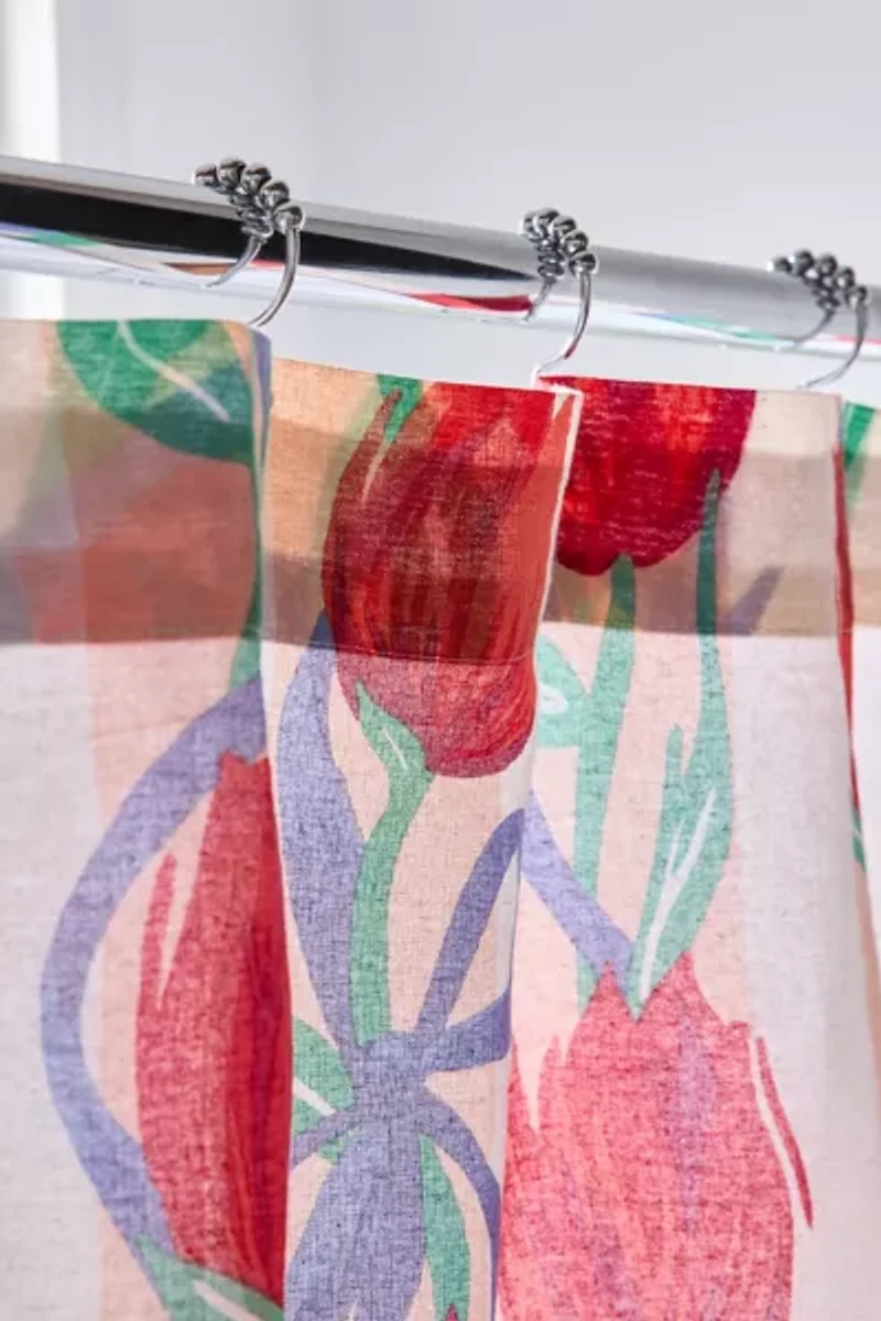 Kristin Tulip Patterned Shower Curtain