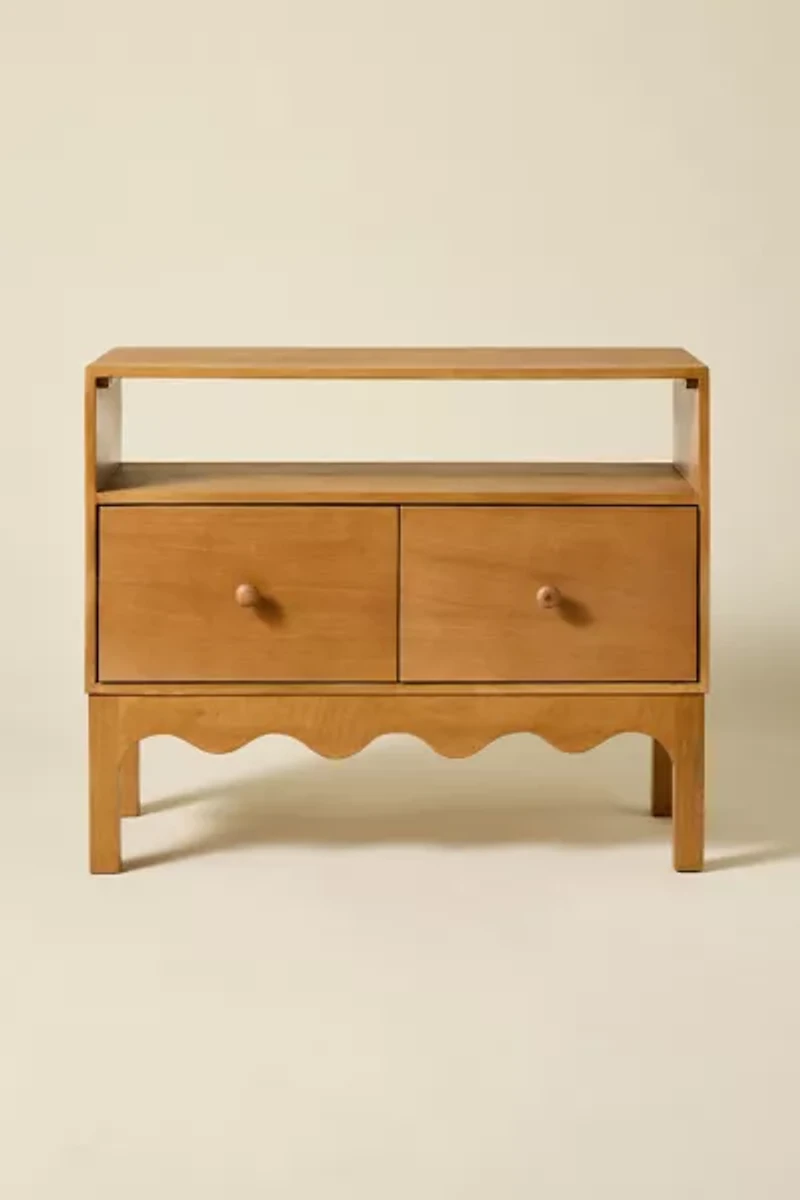 Everly Scallop Media Storage Cabinet