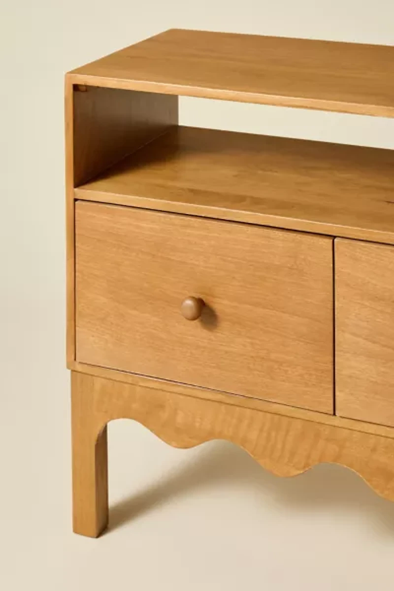Everly Scallop Media Storage Cabinet