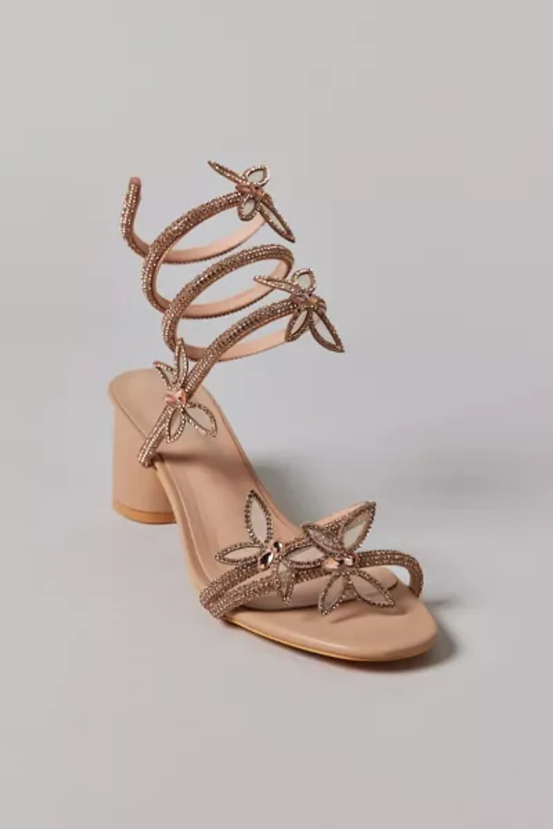Azalea Wang Quinton Butterfly Ankle Wrap Sandal