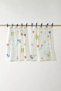 Fruit Lattice Patterned Café Curtain Set