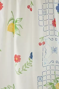 Fruit Lattice Patterned Café Curtain Set