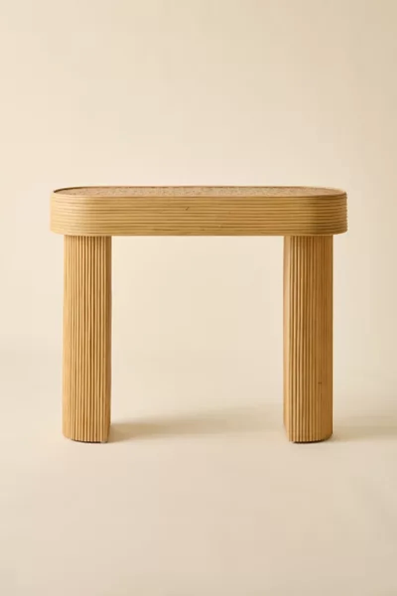 Zoe Rattan Bamboo Console Table