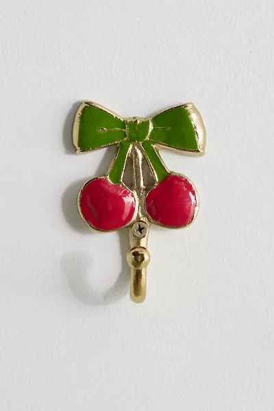 Cherry Bows Metal Wall Hook
