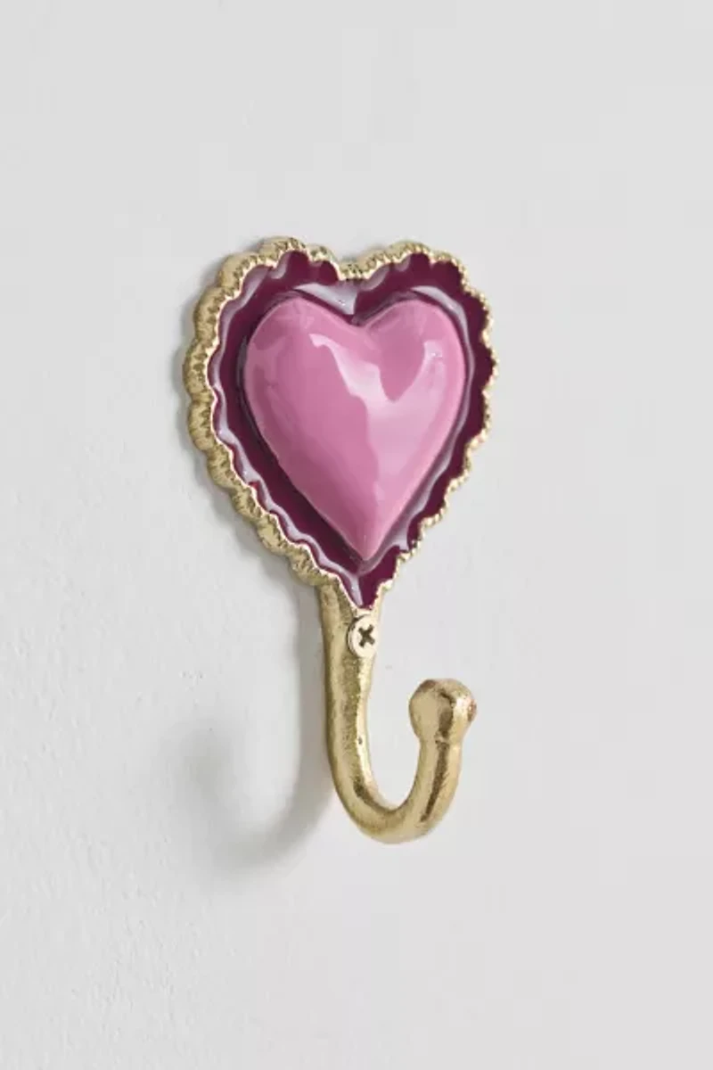 Doily Heart Metal Wall Hook