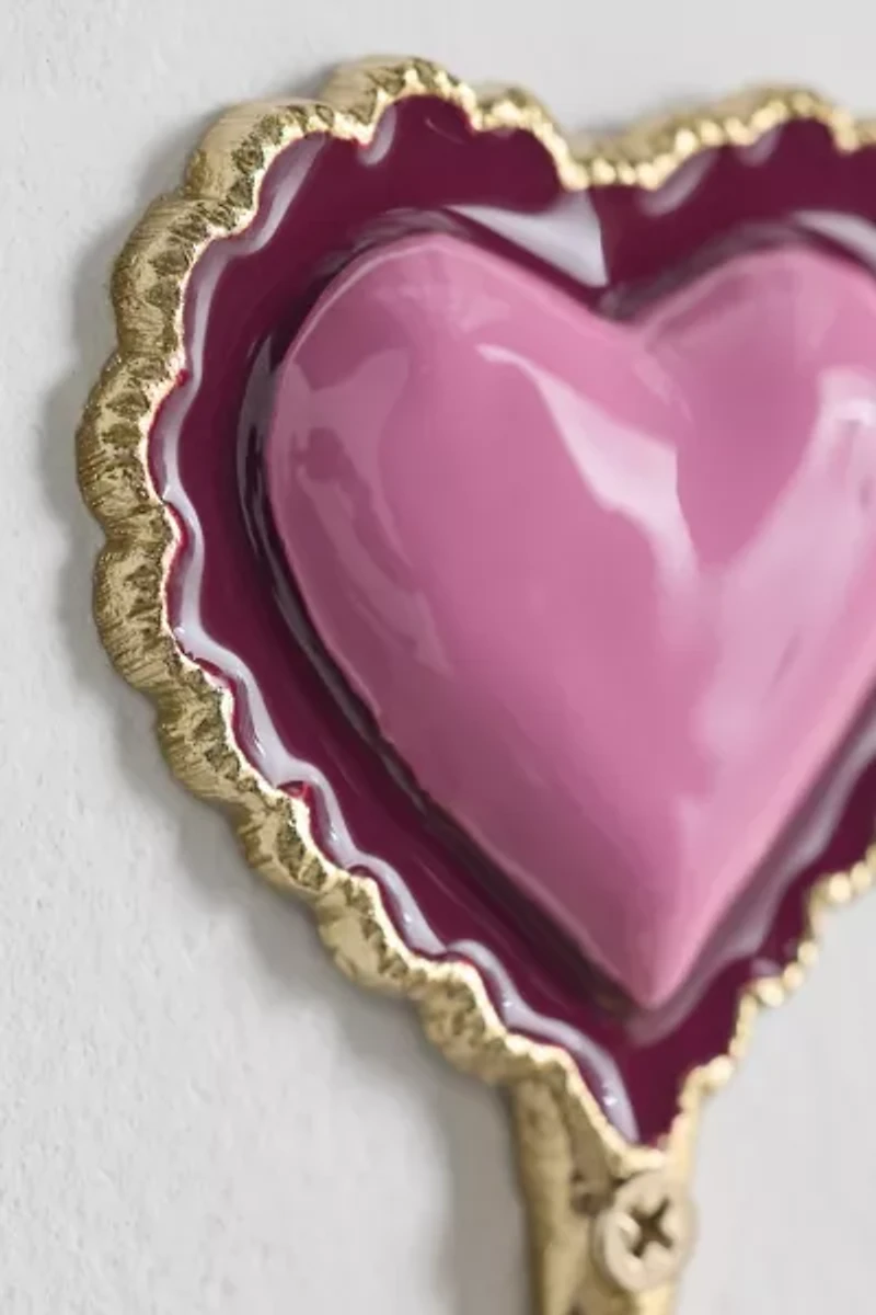 Doily Heart Metal Wall Hook