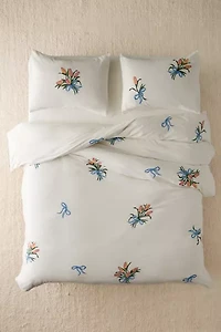 A Bouquet For You Floral Embroidered Duvet Cover