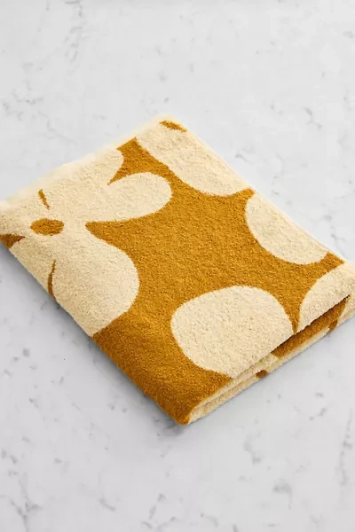 Bed Threads French Flax Linen Floral Bath Towel