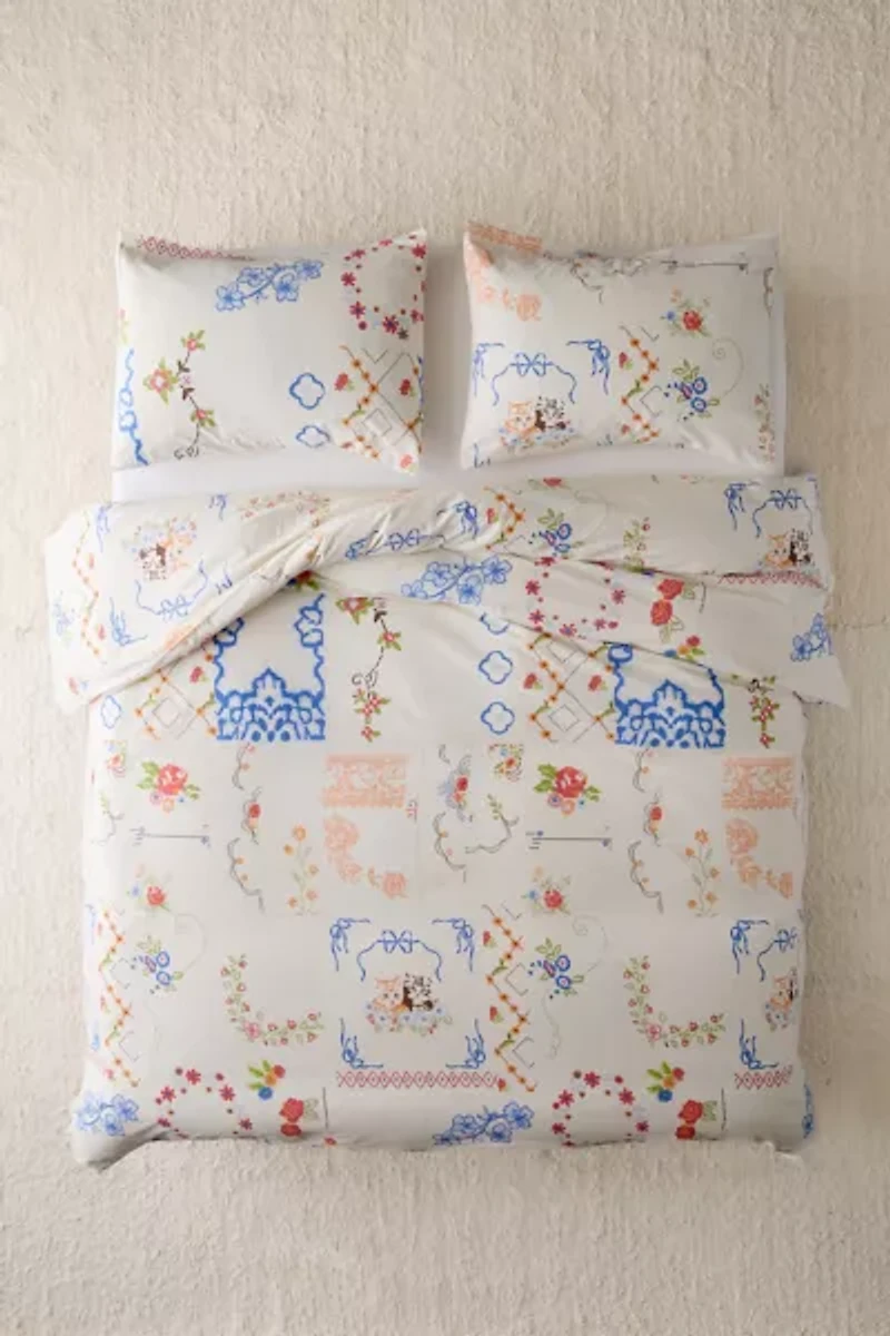 Irene Hanky Printed Duvet Cover Set