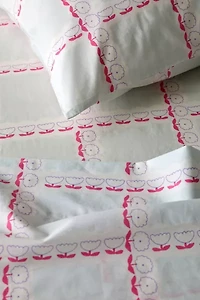Briar Floral Gridded Sheet Set