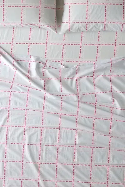 Briar Floral Gridded Sheet Set