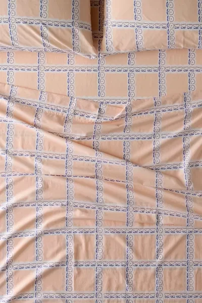 Briar Floral Gridded Sheet Set