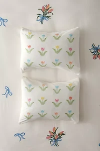 Tulip Icon Embroidered Sham Set