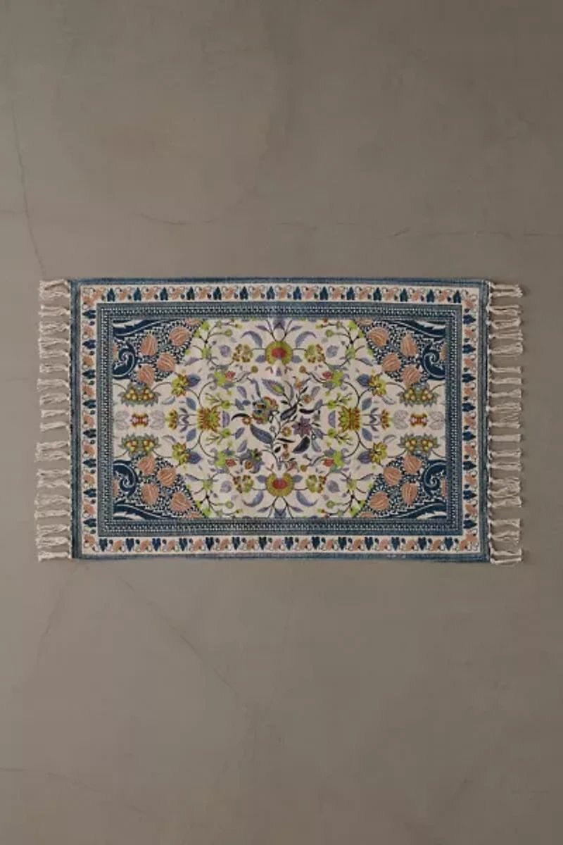 Art Deco Tulip Floral Printed Rug