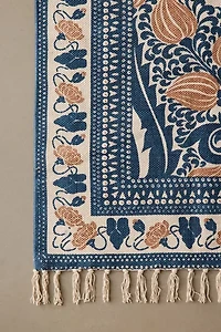 Art Deco Tulip Floral Printed Rug