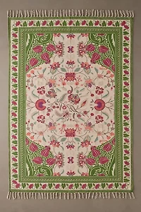 Art Deco Tulip Floral Printed Rug