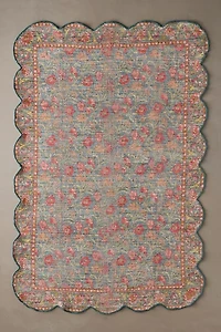 Bloom Floral Scallop Printed Rug