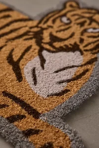 Tiger Shaped Textural Coir Doormat