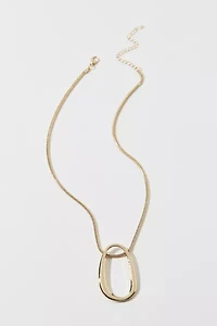 Suki Oblong Pendant Chain Necklace