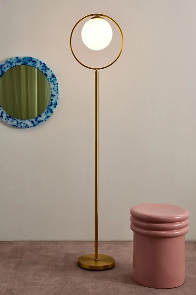 Brass Globe Floor Lamp